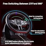 PXN - V9 Gen2 Racing Wheel - 270&900° Car Sim Steering Wheel, 3 Pedals, H Shifter, APP Support, Vibration Feedback - Gaming Steering Wheel for PC, PS4, Xbox One, Xbox Series X/S - Image 3