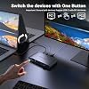 MINIX K1 USB C KVM Switch 1 Monitors 2 Computers, 4K@120Hz HDR, 100W PD 3.0, Dual USB-C Input KVM Switches, Share Keyboard & Mouse, Aluminum Design, Compatible with Windows, Mac, Linux, Android