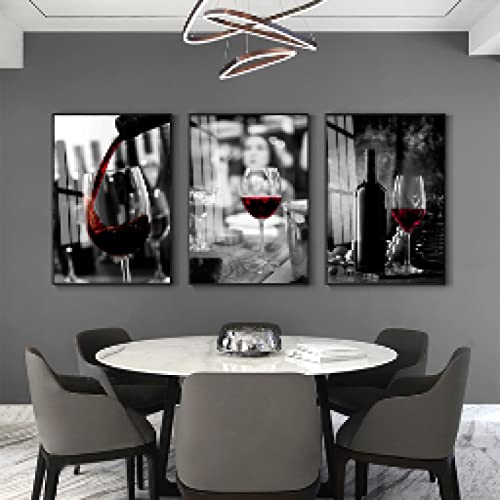 Gobelet Art Toile Peinture Vin Rouge Impression Murale Élégante 60x80cm