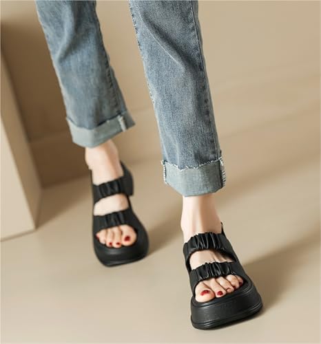 Women's Flat Sandals Open Toe Slingback Platform Sandals Adjustable Buckle For Daily Work Dressy Formal Party Wedding4