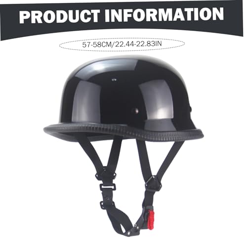 Casco de motocicleta estilo alemán retro cómodo de media cara ajustable 2