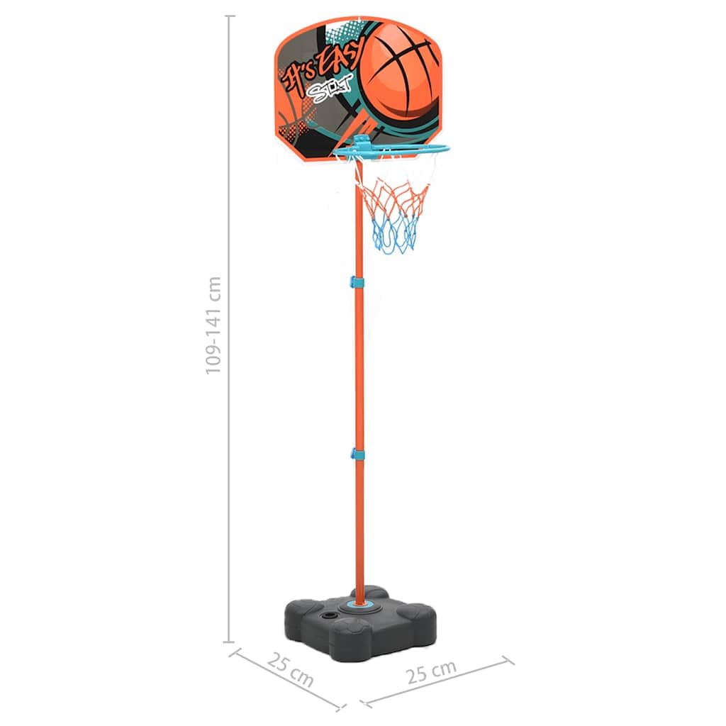 Mangloder - Juego de baloncesto portátil ajustable de 109 a 141 cm, para niños de interior y exterior, entrenamiento deportivo con cesta, anillo de red, para niños a partir de 3 años