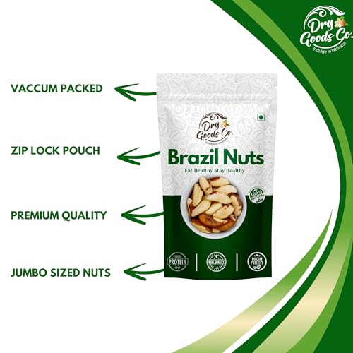 Image of Dry Goods Co Premium Brazil Nuts 200g | Jumbo & Crunchy Exotic Nuts | Rich in Selenium & Healthy Fats | High Protein Snack | Imported Quality | Natural & Lab Tested