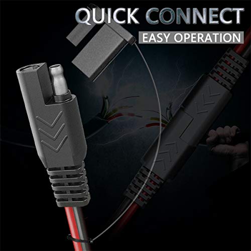 Lst 4Ft 12V Ring Terminal Sae To O Ring Connecters Extension Cord Cable Connector For Battery Charger/Maintainer #TOP3