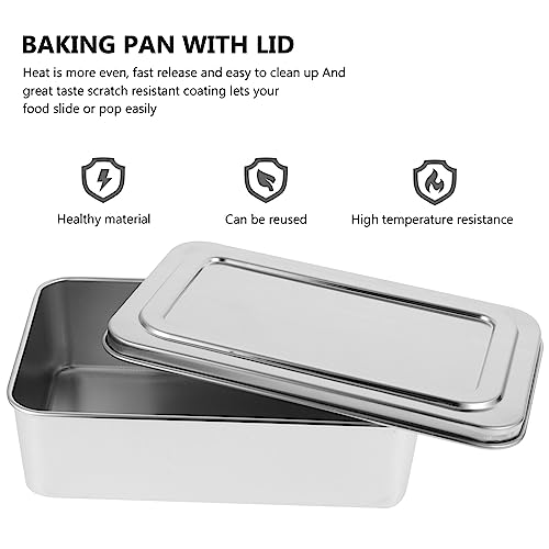 Luxshiny 1742PL1R1I10AH6QGPYQ92S Stainless Steel Cake Pan Loaf Pan thumb #2