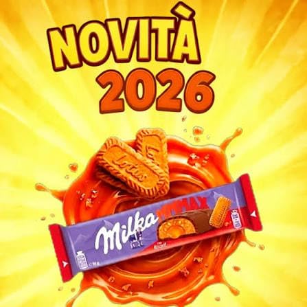 Confezione Per Milka MMMAX Lotus Biscoff & Caramel 45g, Espositore 42 Pezzi