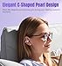 King Lucky Clip on Earbuds Open Ear Wireless Bluetooth 5.4 Headphones with Mic, 50H Play, Noise Cancelling, Waterproof, Comfortable for Small Ears & Glasses Wearers, Sports, Workouts, Purple