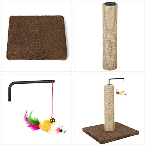 Moldura para escalada de árvore de gatos para animais de estimação, brinquedo com brinquedo de sino