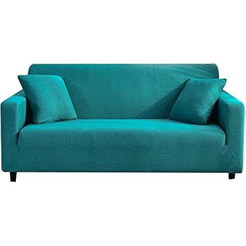 BXFUL Stretch Sofa Cover Spandex Jacquard Fabric Slipcovers for Couch, Armchair, Machine Washabl Furniture Protector for Living Room (3 Seater,Teal) Cover
