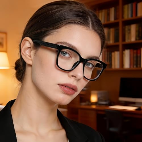 Image of Oversized Square Blue Light Blocking Glasses for Women and Men - Gaming & Computer Anti-Fatigue