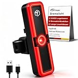 toptrek Fahrrad Rücklicht mit Bremslichtfunktion USB-C StVZO zugelassen
