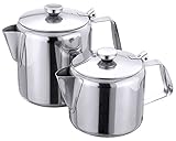 Teekanne aus Edelstahl 18/10, mit Ausgusssieb und Scharnierdeckel/Inhalt: 0,8 oder 2,8 Liter | ERK (A1 - Inhalt: 0,8 Liter)