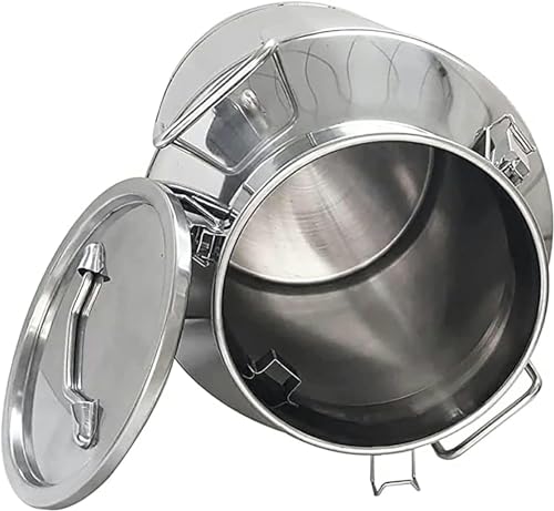 Wzglod Lata de leche de acero inoxidable 5L-58L 201, recipiente de almacenamiento hermético, contenedor de transporte de leche con asa de transporte