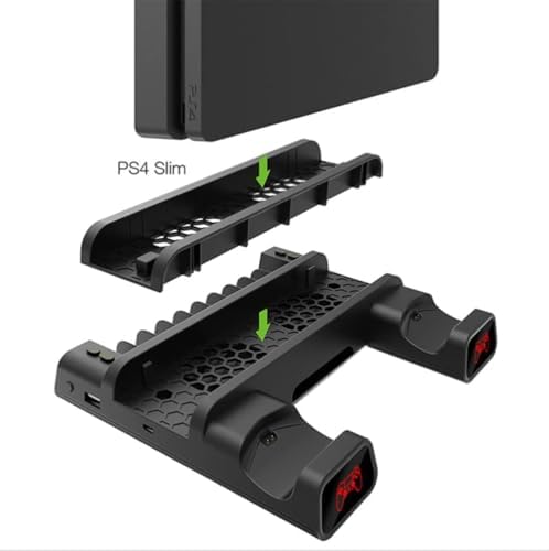 PS4 Pro ve Slim İçin Fanlı Dikey Soğutucu ve Kol Şarj Edici Organizatör Stand TP4-882 - Görsel 7