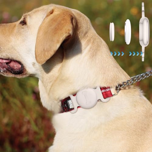 Image of Tobfit Case for Dog Cat Collar, Waterproof Apple Air Tag Protective Holder GPS Tracking Finder for Pet, Silicone Case for Dog Collar Cat Loop Holder Pet Accessories,1 Pack
