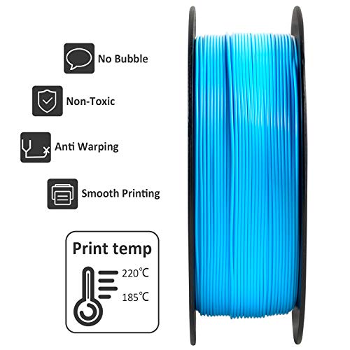 Image of Geeetech 1.75mm PLA 3D Printer Filament, 1kg Spool (2.2lbs), Upgrade Tidy Winding Tangle-Free, Dimensional Accuracy + /- 0.02 mm, Water Blue