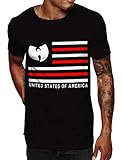 Swag Point Hip Hop T-Shirt - Funny Vintage Street wear Hipster Parody (XXL, WU Tang Flag)