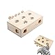 Billowvolve 5 Löcher Holz Interaktives Katzenspielzeug Jagd Spielzeug Maulwurf Maus Spielzeugen Katzen fangen Mäuse Spiel für Katzen Trainieren Kratzen Katzenkratzbrett