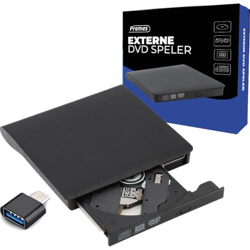 Innovaland Externer DVD-Player – USB 3.0 CD/DVD-Laufwerk mit Netzadapter – Tragbarer CD-Brenner und -Leser für Laptop & Computer – Plug & Play Optisches Externes CD Laufwerk für Windows 11 & Mac OS