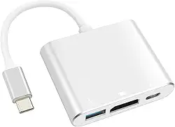 Adaptador USB-C 3 em 1 para HDMI 4K, USB 3.0 e Carga PD Alta Performance Imagem e Energia sem Limites, Transmita, Carregue e Expanda. Conecte MacBook, Samsung DEX e Thunderbolt 3 Multimídia Premium