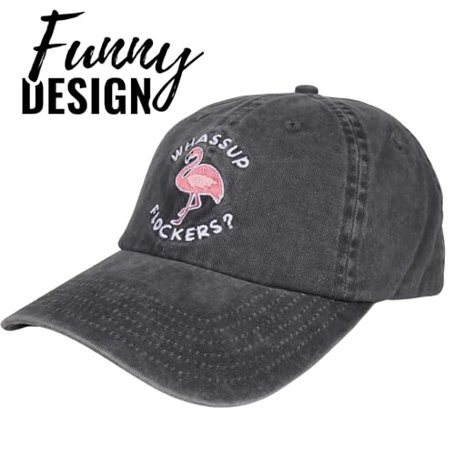 Image of InnoBeta Flamingo Gifts for Women Flamingo Lovers, Adjustable Vintage Baseball Cap Washed Cotton Embroidered Hat