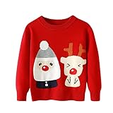 [HongzyFirm] クリスマス セーター キッズ ベビー服 ノルディック柄 プルオーバー 女の子 男の子 韓国風 面白い 防寒 可愛い 男女兼用 子供 丸首 長袖 インナー トップス ニット 子供服 厚手 春秋冬 暖かい ニットセーター 新年 プレゼント