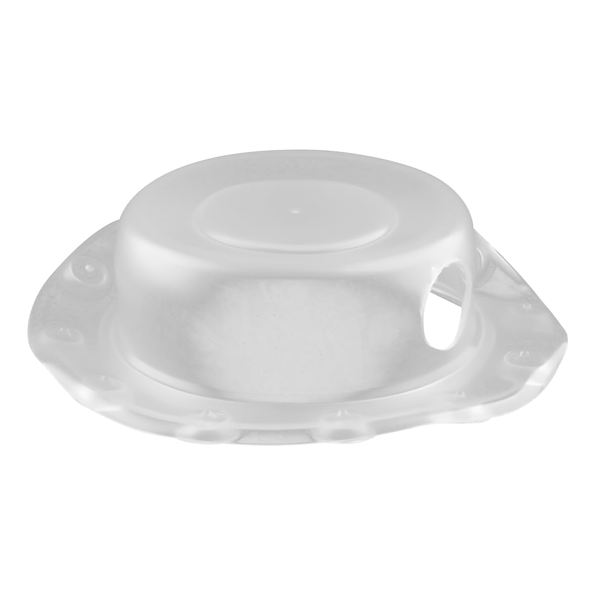Lotsdonxia White Transparent Bathtub Overflow Cover, Super-Strong Handle & 16Cm Seal For Deeper Baths, Leakproof, Dishwasher-Safe, Adds Bath, Shower Water Height