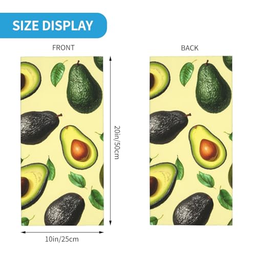 Many avocado images print Neck Gaiter Face Mask,Sun Cooling Scarf,Balaclava Bandana Cover for Men Women2