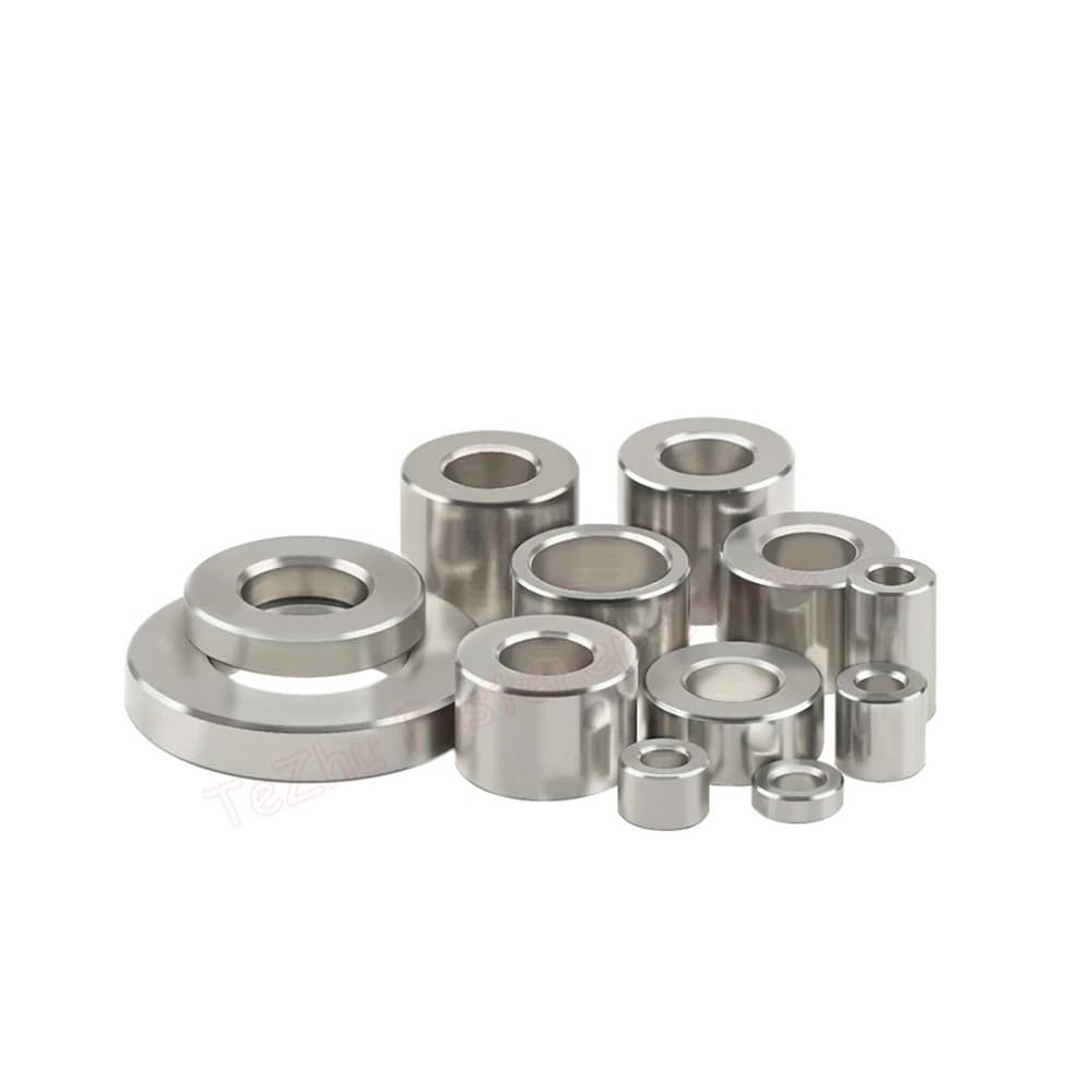 Arandelas variadas 5/10 piezas M8 de acero inoxidable sin rosca, juntas de buje, anillos espaciadores huecos redondos, longitud de manguito 2, 3, 4, 5, 6, 8, 10, 12, 16, 20 mm, arandelas de sujeción(8