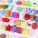 Mulyng Mochi Squishy Toys 80 Pack, Kawaii Squishies Fidget Toy for Kids Party Favor Christmas Birthday Gift Easter Goodie Bags Fillers Classroom Prizes with Storage Box, Non Duplicates (80 Pack)