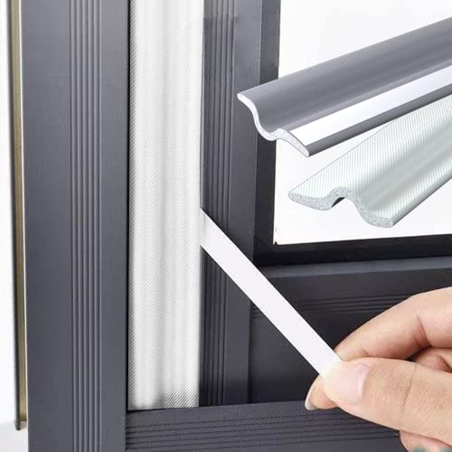 Joints de fenêtre auto-adhésifs - 3 m - Blanc - Ruban d'étanchéité pour fenêtre, cadre de fenêtre - Protection contre le froid - Joint isolant pour fenêtre - Joint en mousse pour sceller les fenêtres Cover