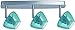 Produktbild Paulmann Deckenleuchte Spotlights Zambaioni Balken 3x50W GZ10 Chrom matt/Blau transparent 230V Metall
