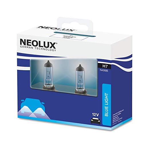 NEOLUX HAMMER BOX Blue Light H7 Halogenscheinwerferlampe N499B 12V 55W PX26d Xenon-Look im 2er-Set