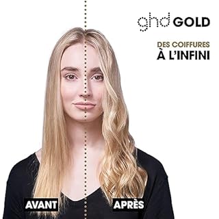 ghd - Lisseur ghd Gold - Fer à lisser professionnel (Noir) - Des cheveux plus lisses et 65% plus brillants - Lissez, ondulez vos cheveux grâce à son design arrondi - Idéal pour tous types de cheveux