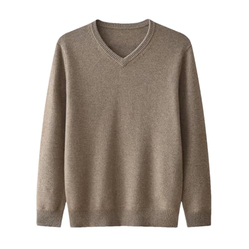Bollrllr 2024 Spring Men's V-Neck Cashmere Pullover Sweater Autumn Warm Stretch Fashion Sweater - Main Image