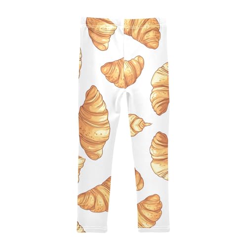 ZZKKO Girls Leggings Croissant Toddler Girls Clothes Leggings for Girls Toddler Girls Leggings 3-4T2