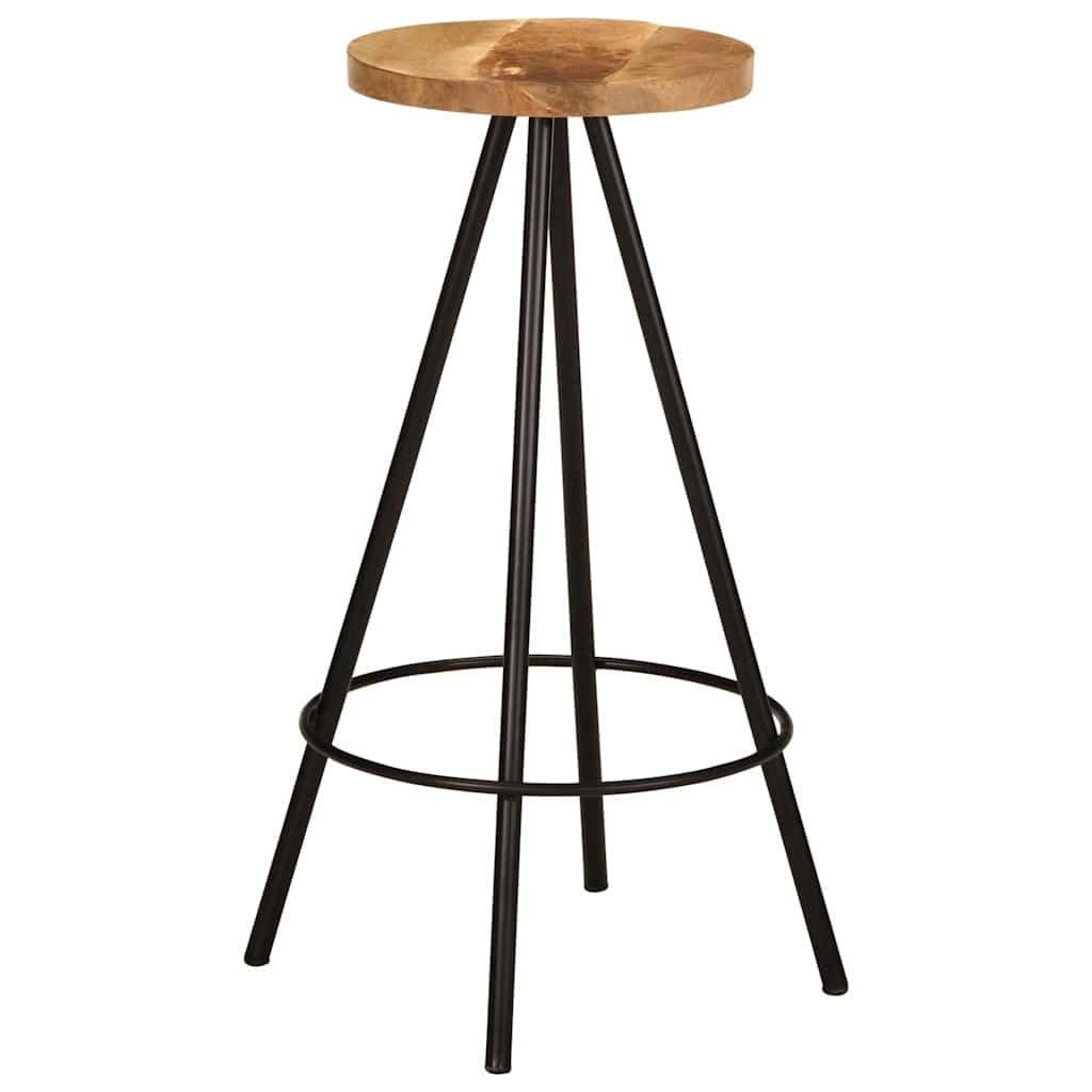7-TLG. Bar-Set aus Massivholz Mango mit pulverbeschichtetem Stahlgestell, Stehtisch Set mit Traktor-Design und Fußstütze, 110 kg Belastbarkeit pro Sitzplatz