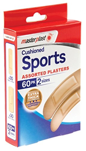Masterplast Sports PLASTERS, flexible, duradero, paquete de 60, natural Cover