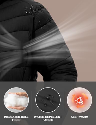 ANOTHER CHOICE Women Plus Size Puffer Jacket, Warm Quilted Puffer Coat Lightweight Puffy Jacket with Hood4