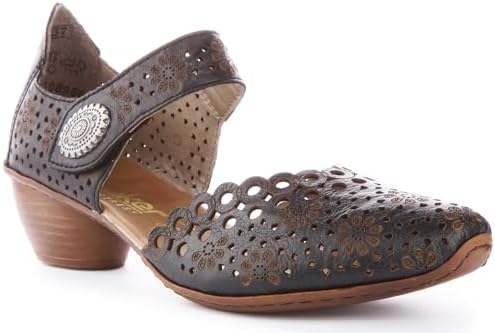Rieker Women's Pia Open Court Shoes Pacific 8 Navy Blue | Image 5