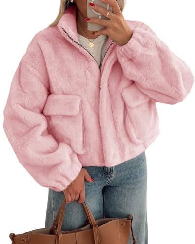 Manteau court en fausse fourrure haut de gamme avec finitions zippées