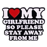 yangwenyuan Humorous Quotes Couple Brooch I Love My Girlfriend Funny Ice Breaker Metal Badge Lapel Pin Badge Enamel Pin for Backpacks Clothing Accessory DIY Crafts Women Men Friends Gift