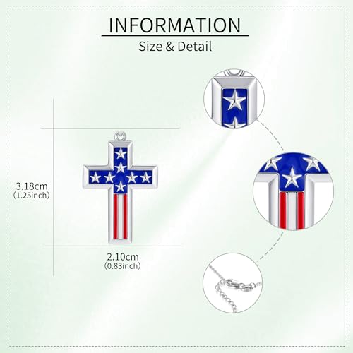 ONEFINITY Cross Necklace S925 Sterling Silver Religious Cross Pendant Necklace Religious Christian Jewelry Gifts for Women Men4