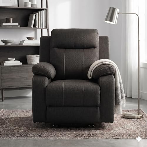 Image of Amazon Brand - Solimo Elira | Single Seater Sofa Recliner | Manual Recliner (Velvet Grey)