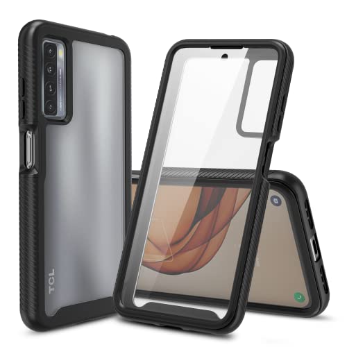 Coque TCL 20s CBUS intégrale noire avec protection d'écran robuste