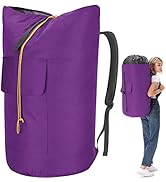 College Laundry Bag, 115L Laundry Backpack for College Students, Light Purple Backpack Laundry Ba...