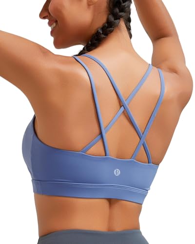 Image of RUNNING GIRL Sports Bras for Women High Support,Criss-Cross Back Strappy Bra Moulded Cup High Impact Workout Crop Tops
