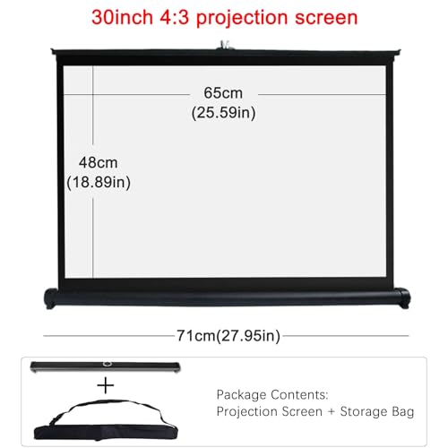 Pantalla portátil para proyector de mesa 30" 4:3 miniatura 2