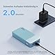 NOBIS Power Bank, Powerbank 20000mAh, 45W Externe Handyakkus Schnellladen, Externer Akku mit C zu C Kabel, Tragbares Ladegerät mit Digitalanzeige für Phone Android Laptop etc(Blau)