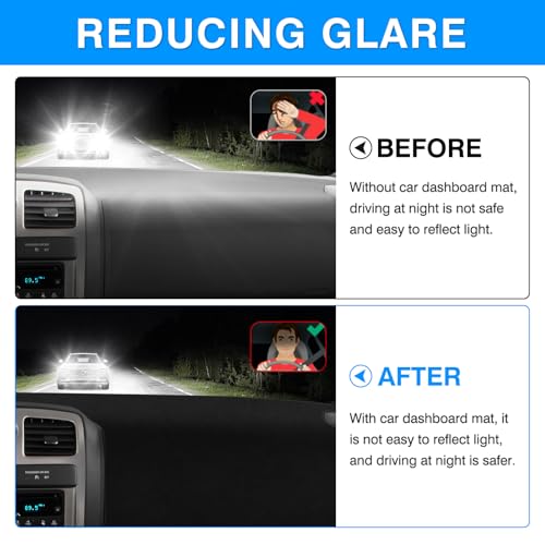Image of Autorder Dashboard Cover Mat for Chevy Chevrolet Colorado /GMC Canyon 2004-2012 Accessories Dash Cover Upgrade Flannel Dash Mat Sunshade Glare UV Rays Protector